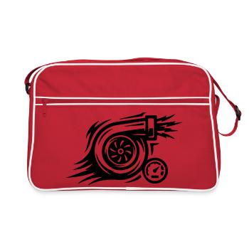 Turbo Boost Tuning Symbol - Retro Bag - red/white - Front