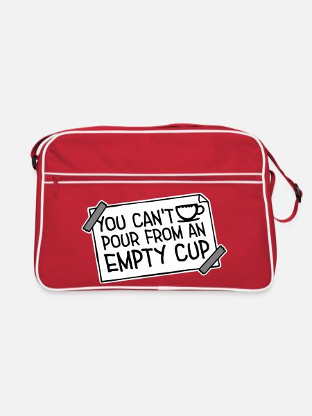 On ne peut pas verser dans un gobelet vide Soins personnels - Sac Retro - rouge/blanc - Devant