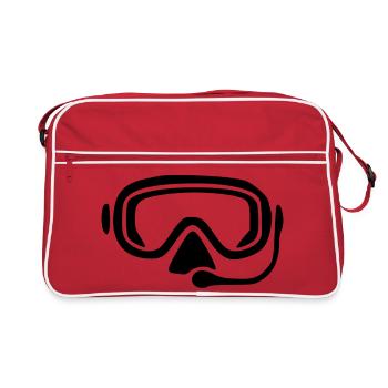 Diving Goggles Diving Diver Gift - Retro Bag - red/white - Front