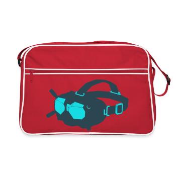 Drones FPV Goggles Icon - Retro Bag - red/white - Front
