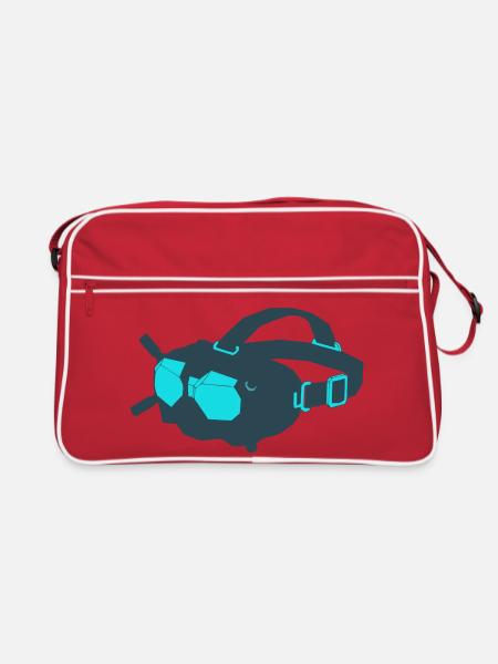 Icône des lunettes FPV des drones - Sac Retro - rouge/blanc - Devant