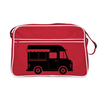 Camion de nourriture - Sac Retro - rouge/blanc - Devant