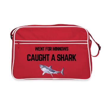 On est allé chercher des vairons attrapé un requin - Sac Retro - rouge/blanc - Devant