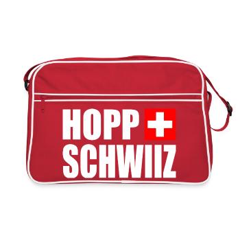 Hopp schwiiz - Sac Retro - rouge/blanc - Devant