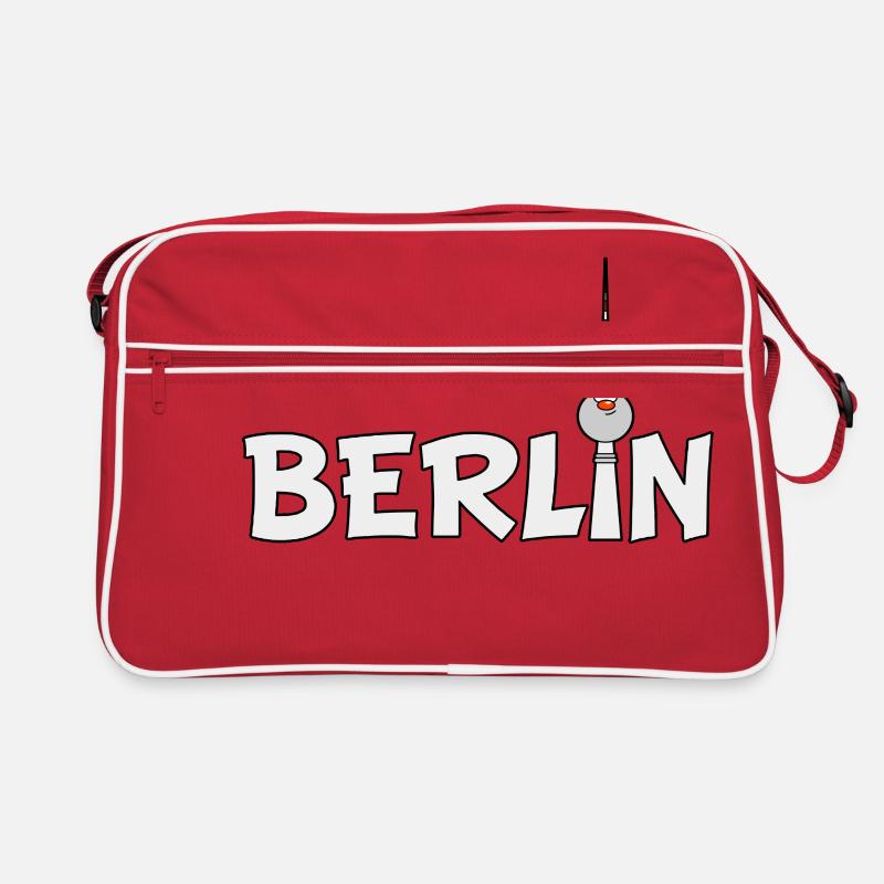 Berlin - Retro Tasche - Rot/Weiß