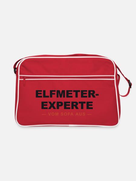 Elfmeter Experte Sofa - Retro Tasche - Rot/Weiß - Vorne