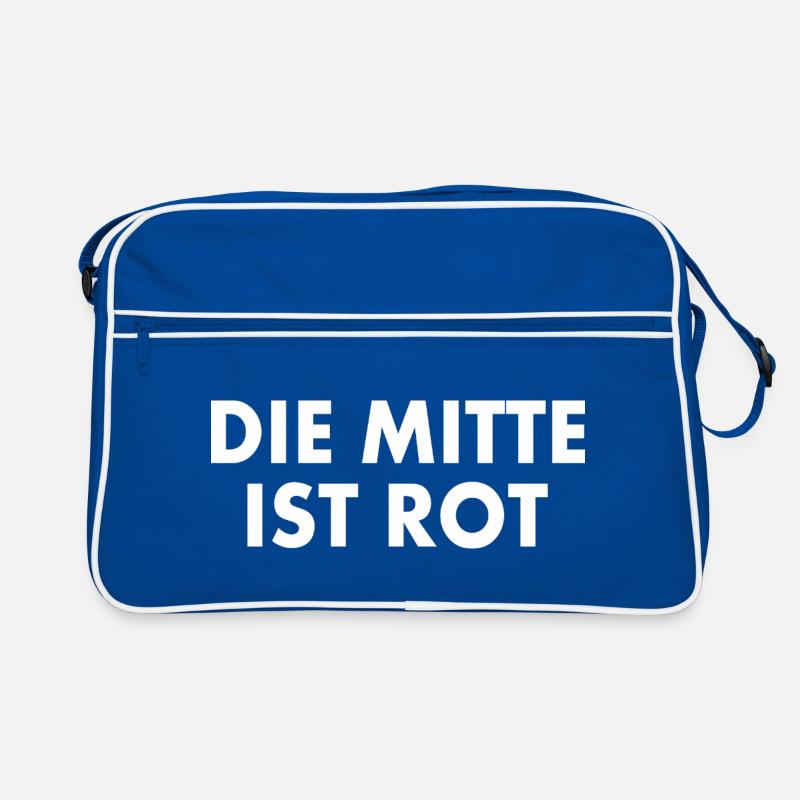 die mitte ist rot Retro Tasche