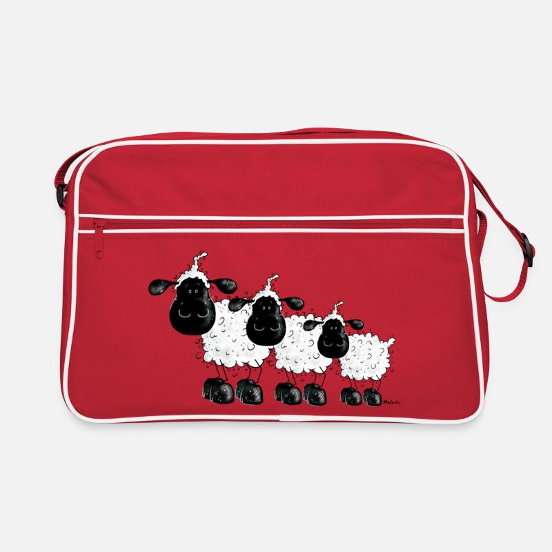 Drei Schäfchen - Schaf - Schafe- Sheep Retro Tasche