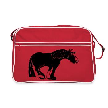 funny Tinker black, Irish Cob - Retro Bag - red/white - Front