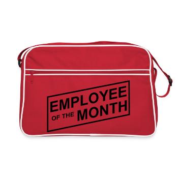 Mitarbeiter des Monats - Retro Tasche - Rot/Weiß - Vorne