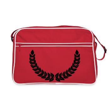 Décoration de couronne de laurier - Sac Retro - rouge/blanc - Devant