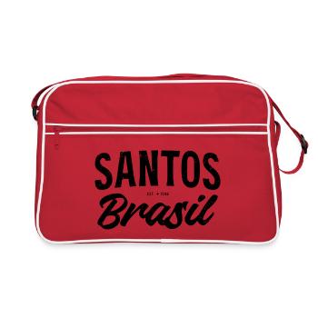 Santos Brasil Vintage Lettering - Retro Bag - red/white - Front