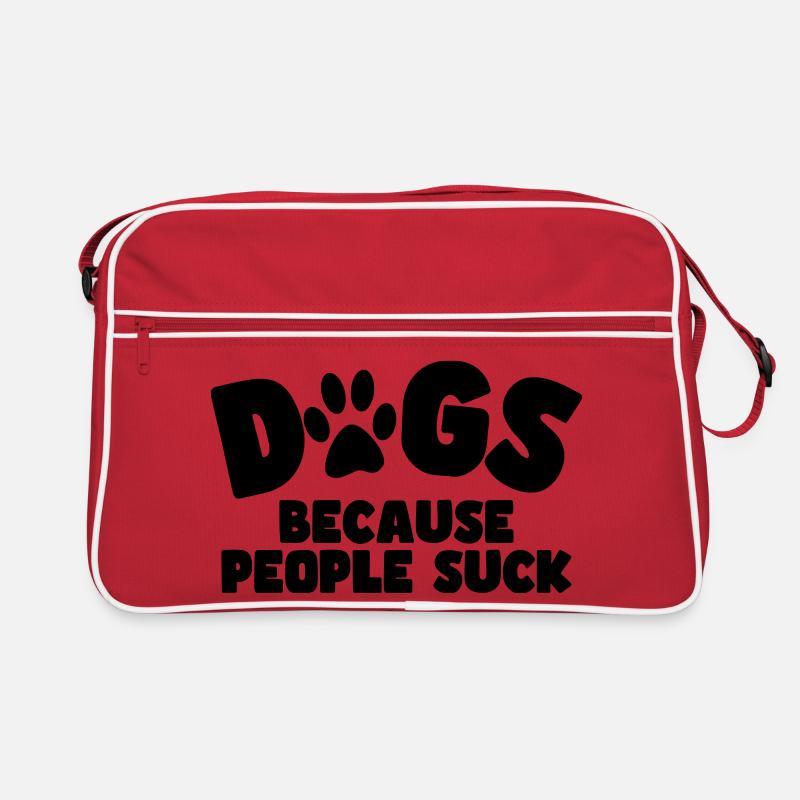 Chiens. Parce que les gens sont stupides ! # Sac Retro