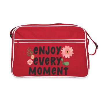 Enjoy Every Moment - Retro Bag - red/white - Front