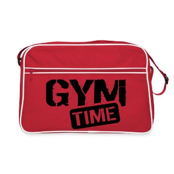 Icône d’entraînement de musculation de remise en forme de salle de sport - Sac Retro - rouge/blanc - Devant