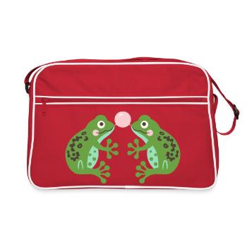 Bubble Gum Frogs L Chewing Gum Frogs - Sac Retro - rouge/blanc - Devant