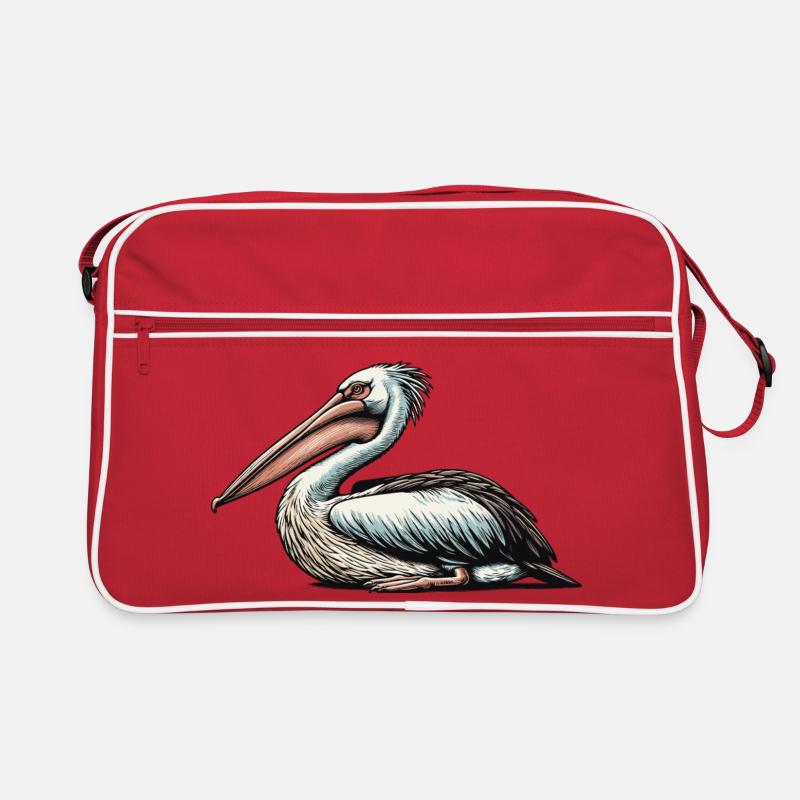 Pelikan - Retro Tasche - Rot/Weiß