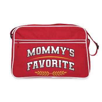 Mommy's Favorite Mamas Liebling Sohn Tochter - Retro Tasche - Rot/Weiß - Vorne