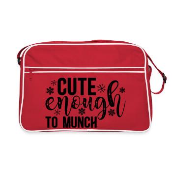 Cute Enough to Munch – Sweet & Playful Design - Retro Bag - red/white - Front