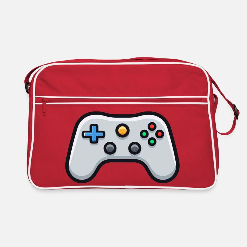 Gamepad-Logo, Controller, Retro-Konsole Retro Tasche
