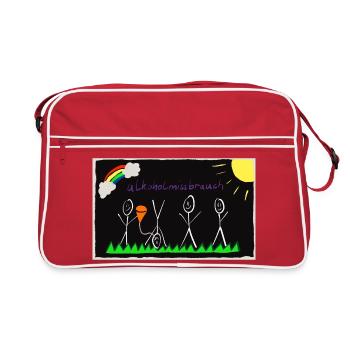 Festival picture in children's style beer - Retro Bag - red/white - Front