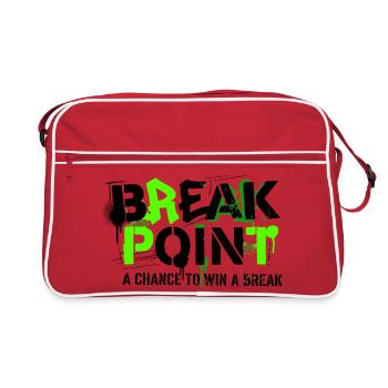 Tennis Break Point Winner Pullover Hoodie - Retro Bag - red/white - Front