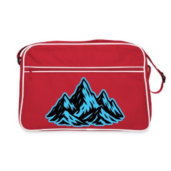Mountains Summit Icon - Retro Bag - red/white - Front