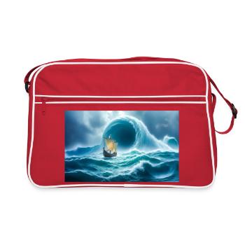 Ulysse fuyant Charybdis, le maelström vivant - Sac Retro - rouge/blanc - Devant