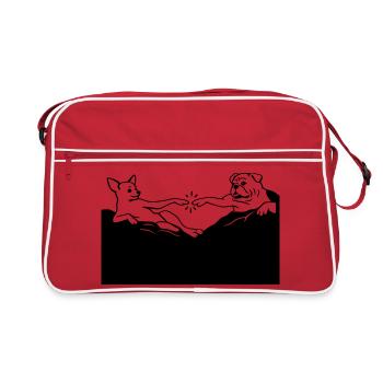 The Creation of Dogs Michelangelo - Retro Bag - red/white - Front