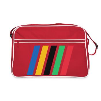 Bandes de couleur - Sac Retro - rouge/blanc - Devant