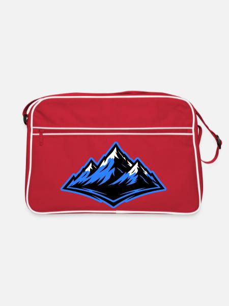 Mountains Symbol Alps - Retro Bag - red/white - Front