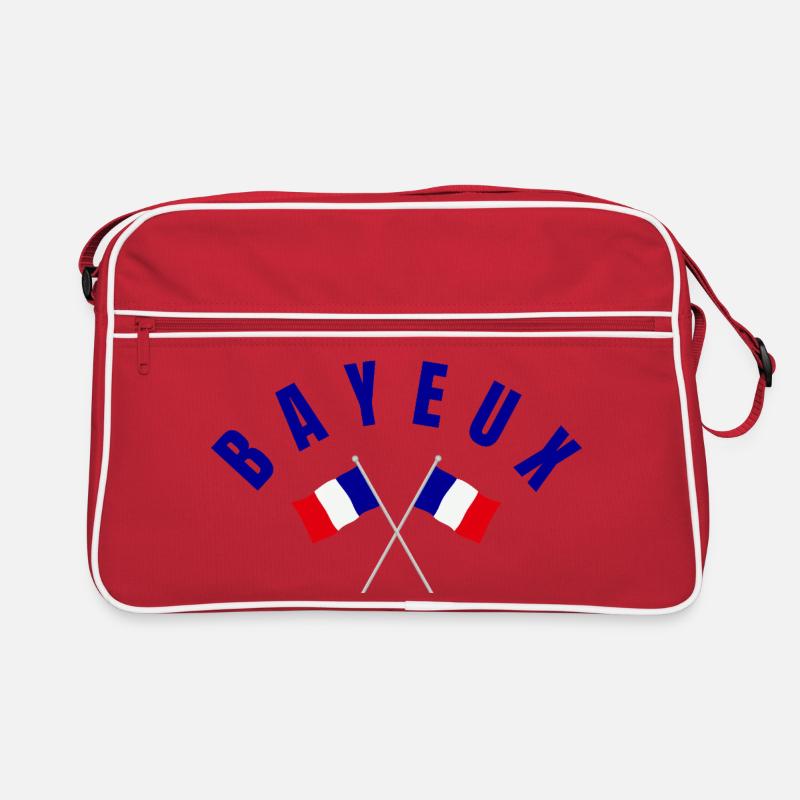 Drapeaux français croisés de Bayeux Emblèmes Sac Retro