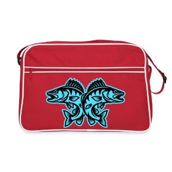 Pike Fish - Retro Bag - red/white - Front