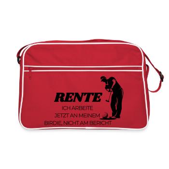 Golfer in Rente  - Retro Tasche - Rot/Weiß - Vorne