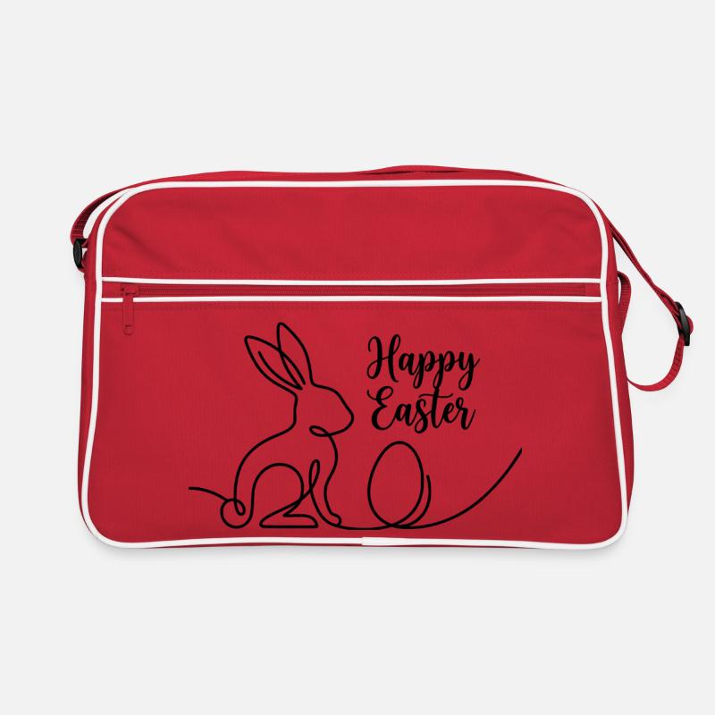 Happy Easter, Cute Bunny Easter Shirt Retro Tasche