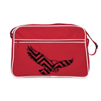 Eagle Geometric Polygon Logo - Retro Bag - red/white - Front
