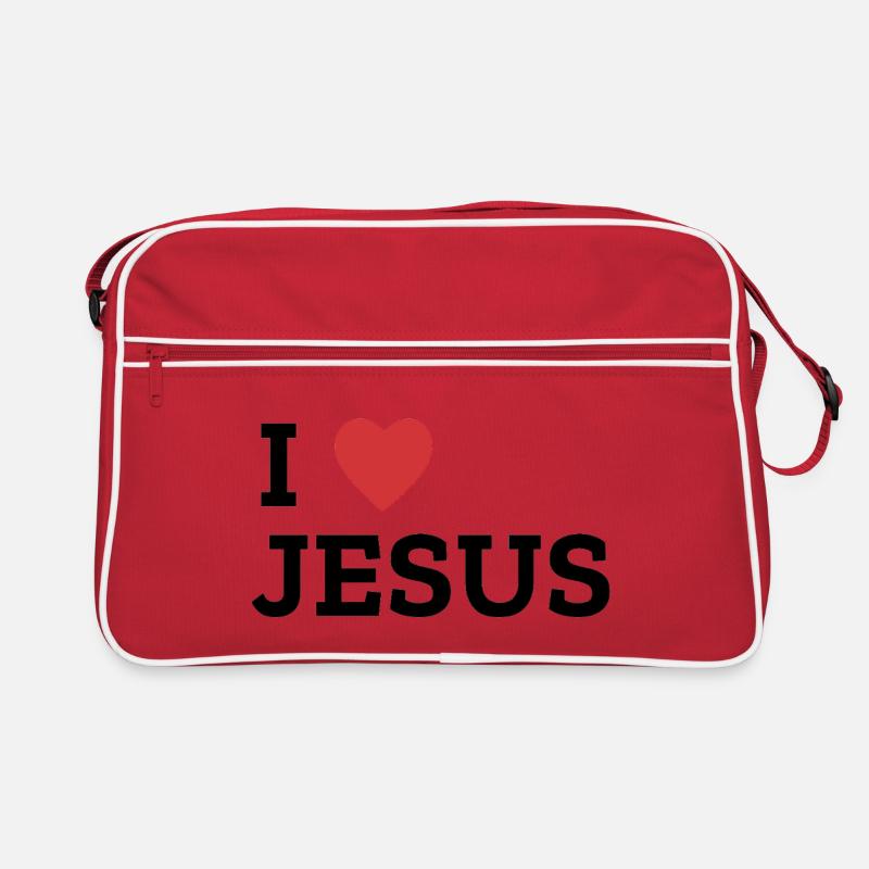 I Heart Jesus Bold Graphic Tee Retro Bag