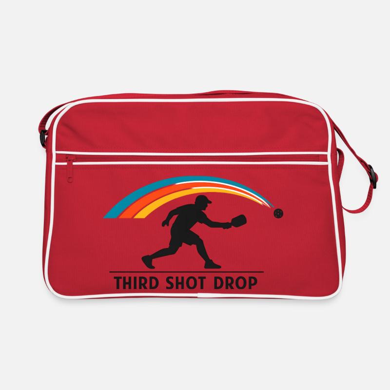 Third Shot Drop Badminton Silhouette Retro Bag