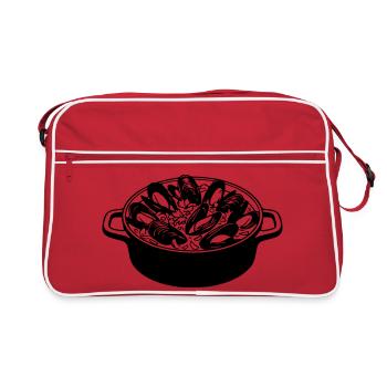 marmite_de_moules - Sac Retro - rouge/blanc - Devant