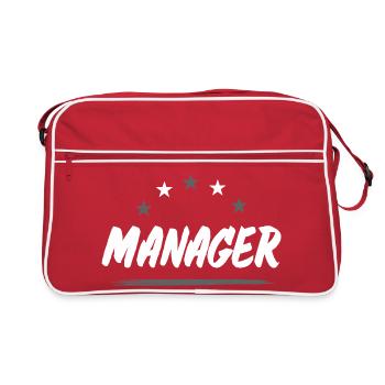 Manager Beruf - Retro Tasche - Rot/Weiß - Vorne