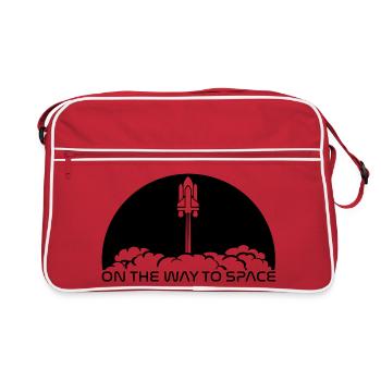 Take-off under a black sun - Retro Bag - red/white - Front