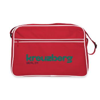 Berlin Kreuzberg - Simples, schönes Design - Retro Tasche - Rot/Weiß - Vorne