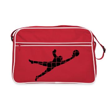 gardien de but - Sac Retro - rouge/blanc - Devant