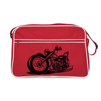 Chopper / moto - Sac Retro - rouge/blanc - Devant