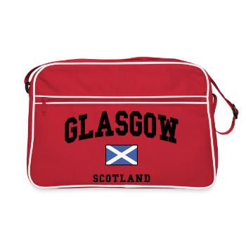 Schottische Flagge Salzkreuz Design - Retro Tasche - Rot/Weiß - Vorne