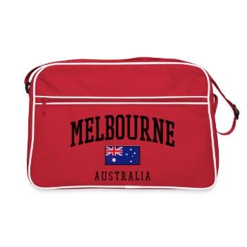 Melbourne Australia Flag Design - Retro Bag - red/white - Front