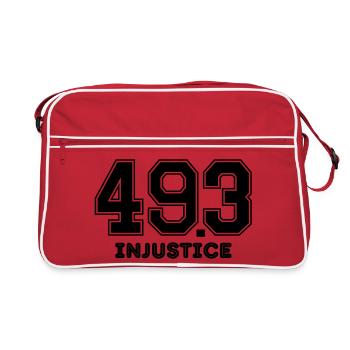 réforme des retraites, Macron, injustice - Sac Retro - rouge/blanc - Devant