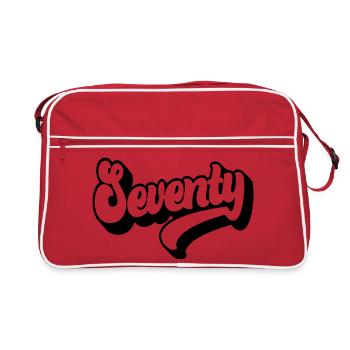 Seventy 70th Birthday Men Women 70 Years Old - Retro Bag - red/white - Front