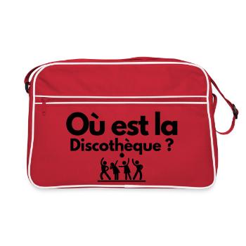 discothèque, boite de nuit, DJ - Sac Retro - rouge/blanc - Devant