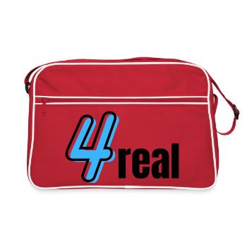 Neon Vier Typografie - Retro Tasche - Rot/Weiß - Vorne